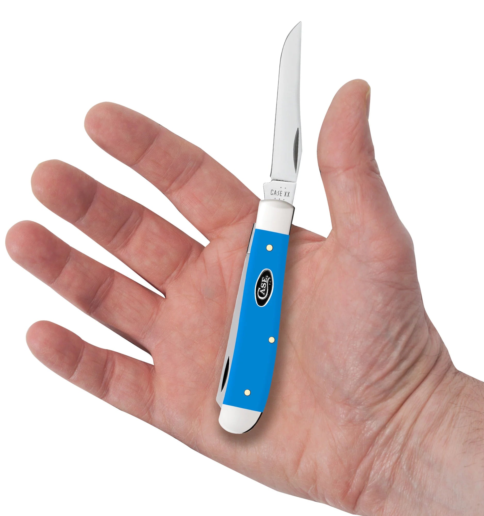 Smooth Light Blue Synthetic Mini Trapper (68901)