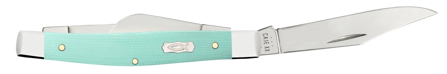 Smooth Seafoam Green G-10 Medium Stockman (18102)
