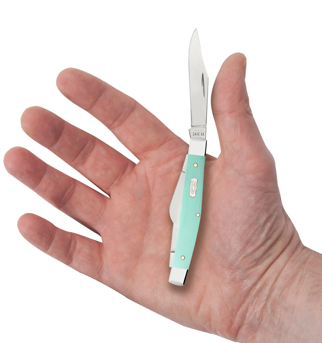 Smooth Seafoam Green G-10 Medium Stockman (18102)