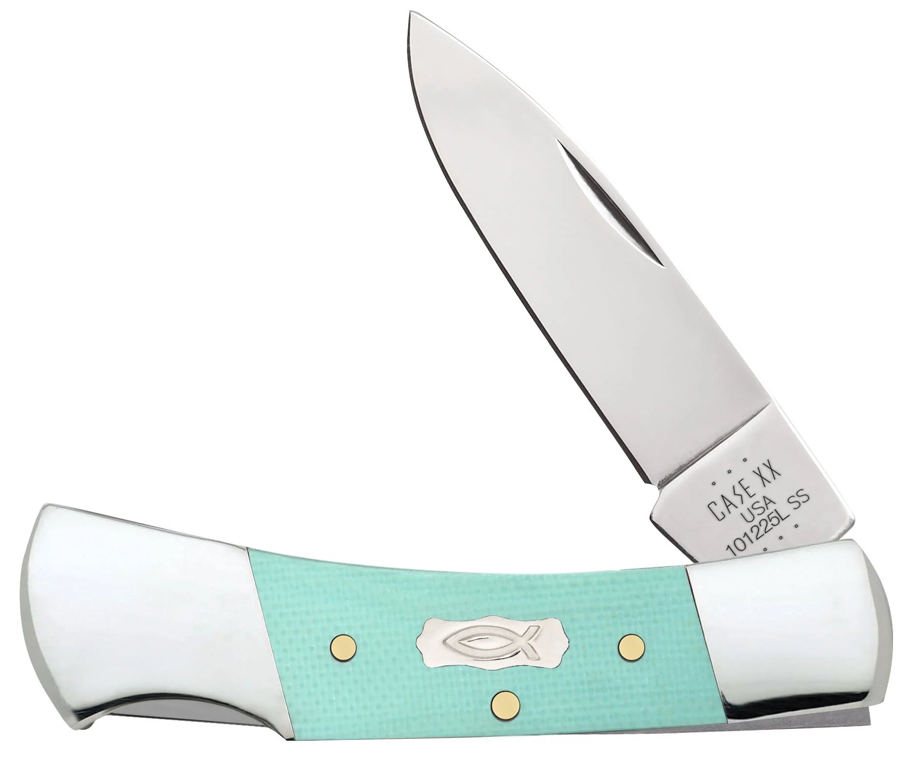 Smooth Seafoam Green G-10 Lockback (18106)