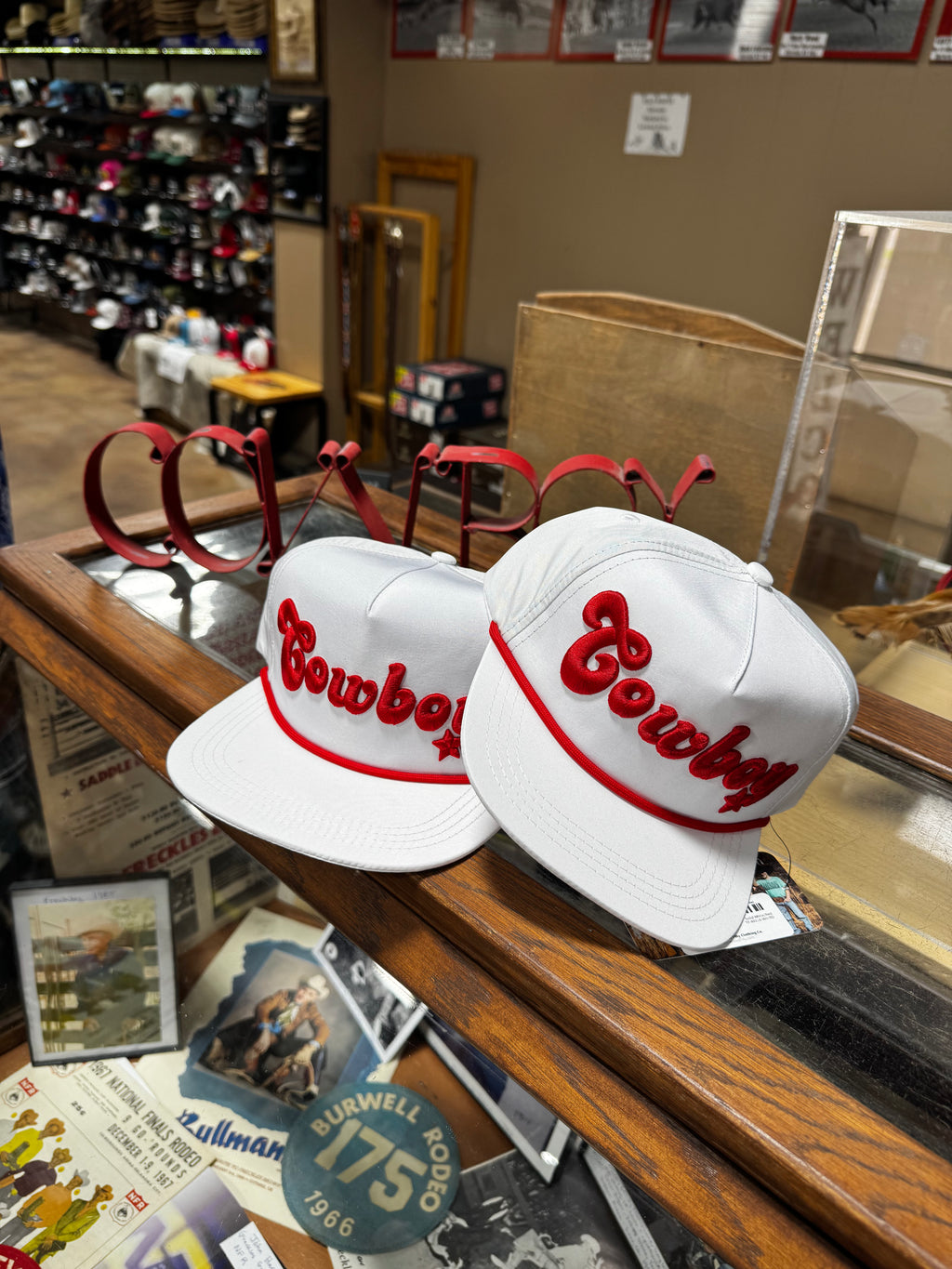 Cowboy Hat Red/ White