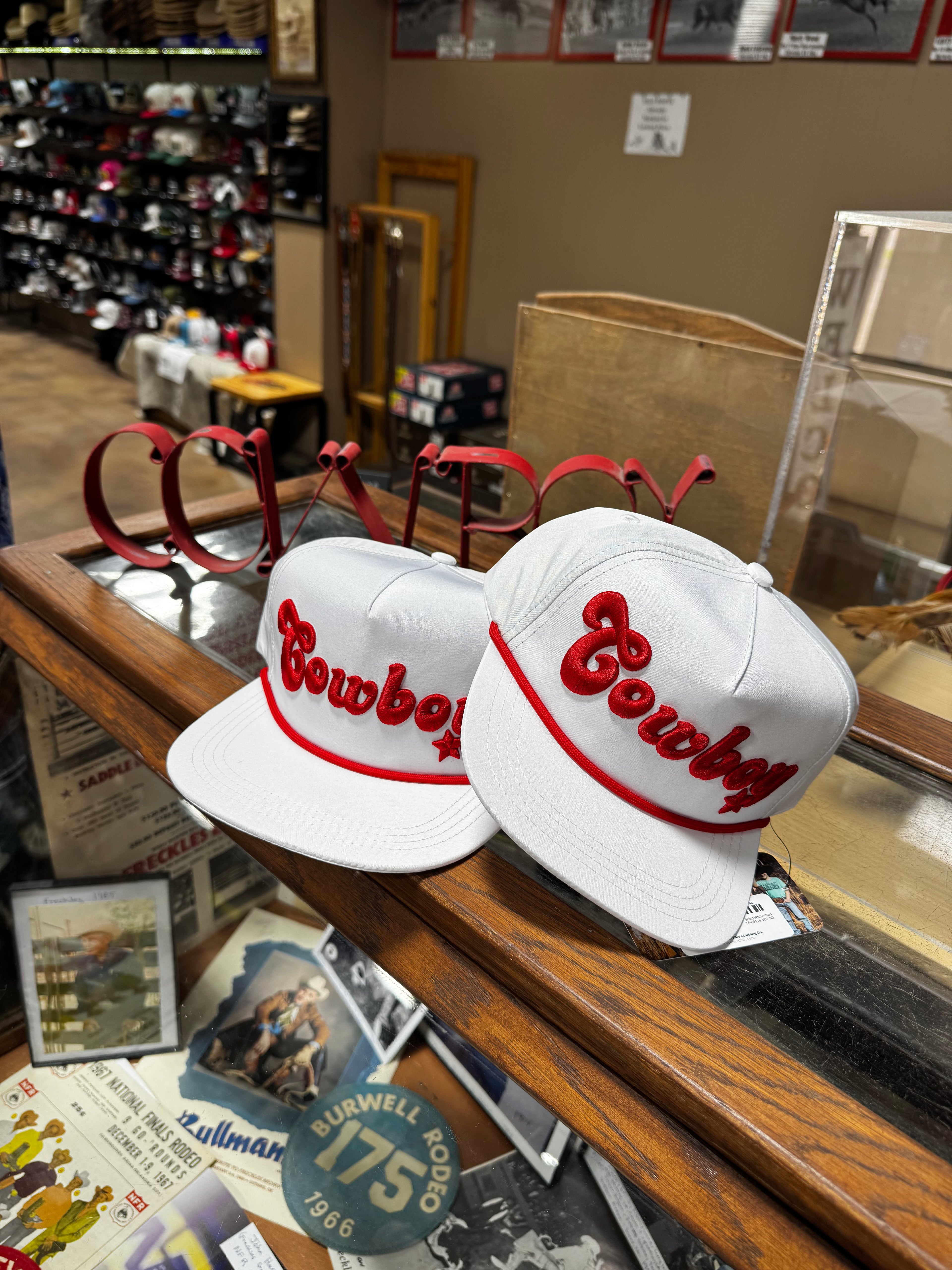 Cowboy Hat Red/ White