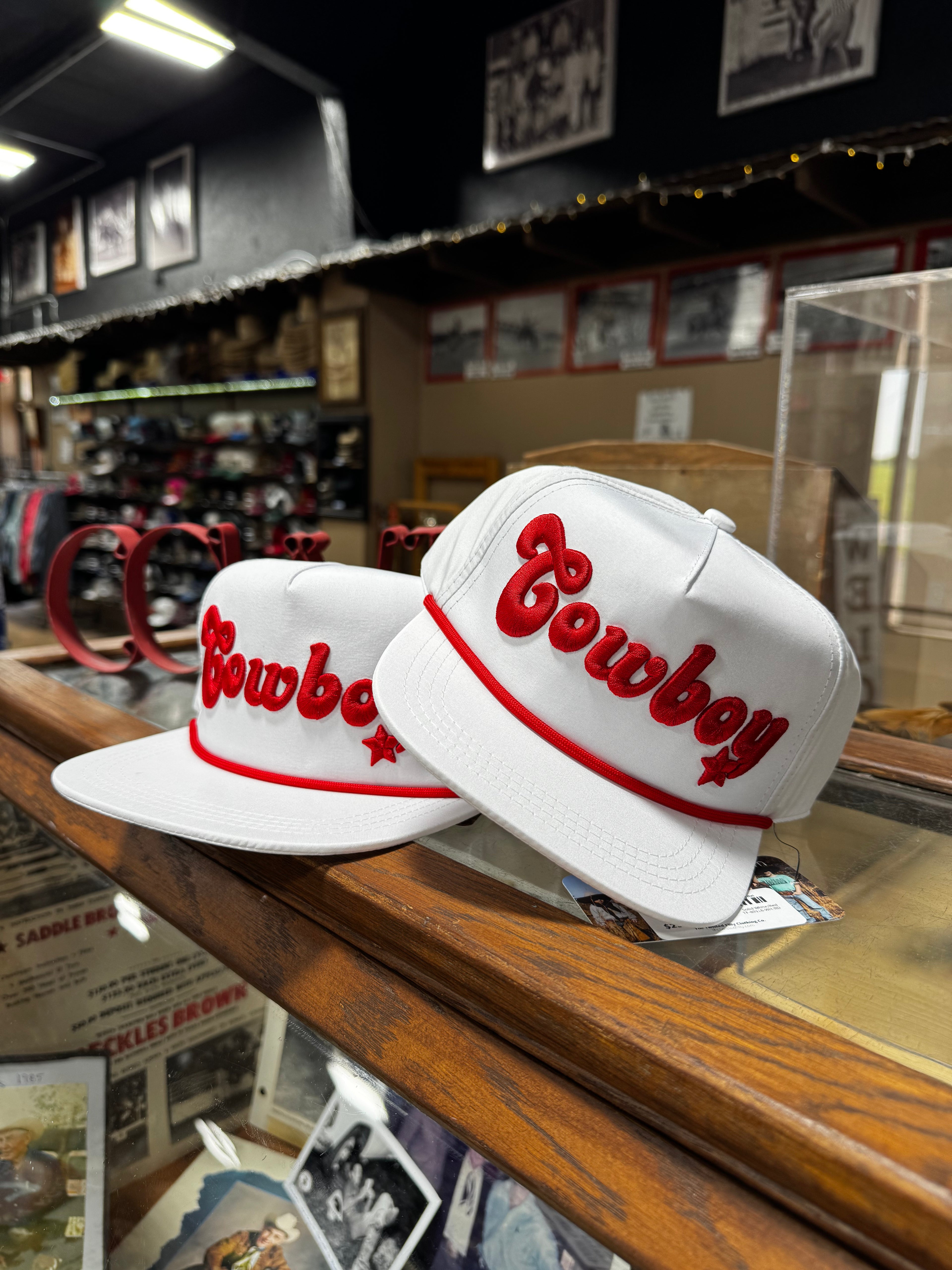 Cowboy Hat Red/ White