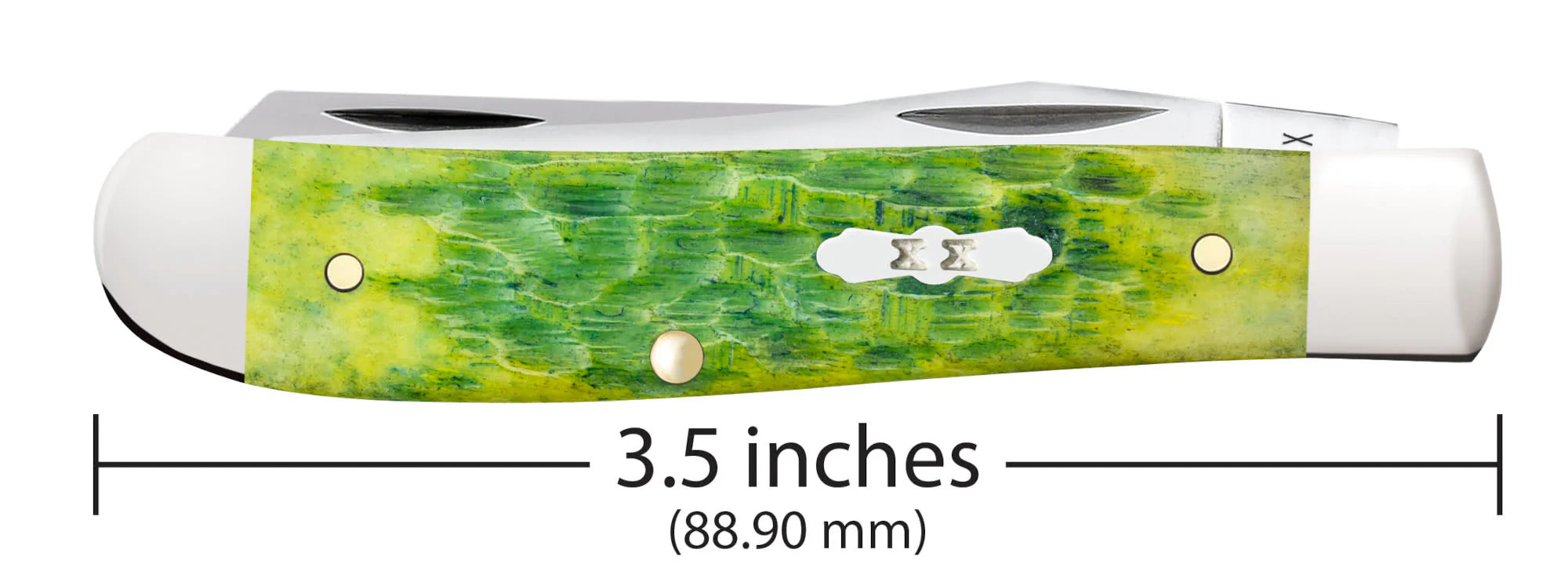 Green Apple Bone Peach Seed Jig Mini Trapper (27861)