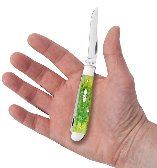 Green Apple Bone Peach Seed Jig Mini Trapper (27861)