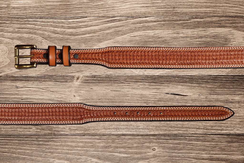 Tapered Saddle Tan Spider Belt