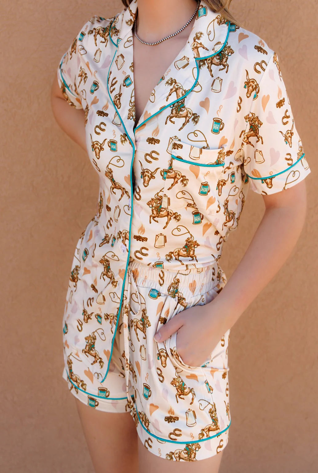 Cowgirl Pajamas in Coffee