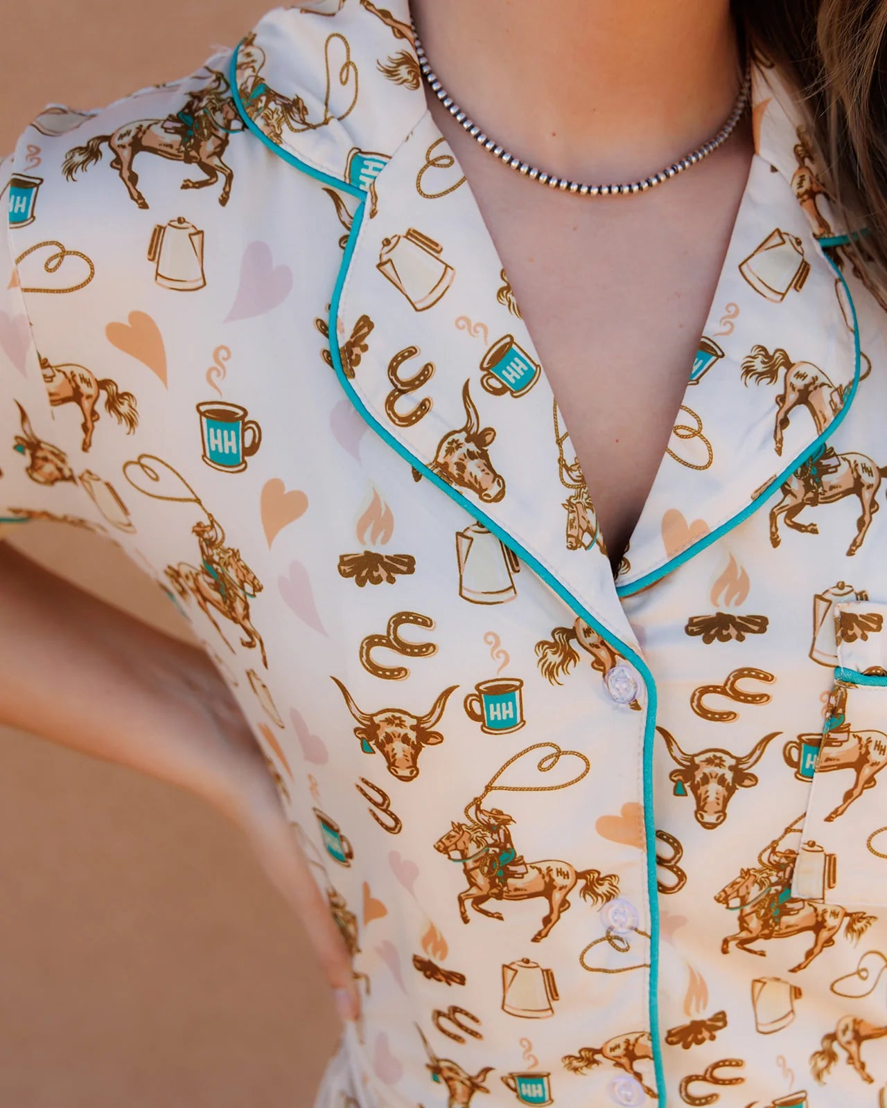 Cowgirl Pajamas in Coffee