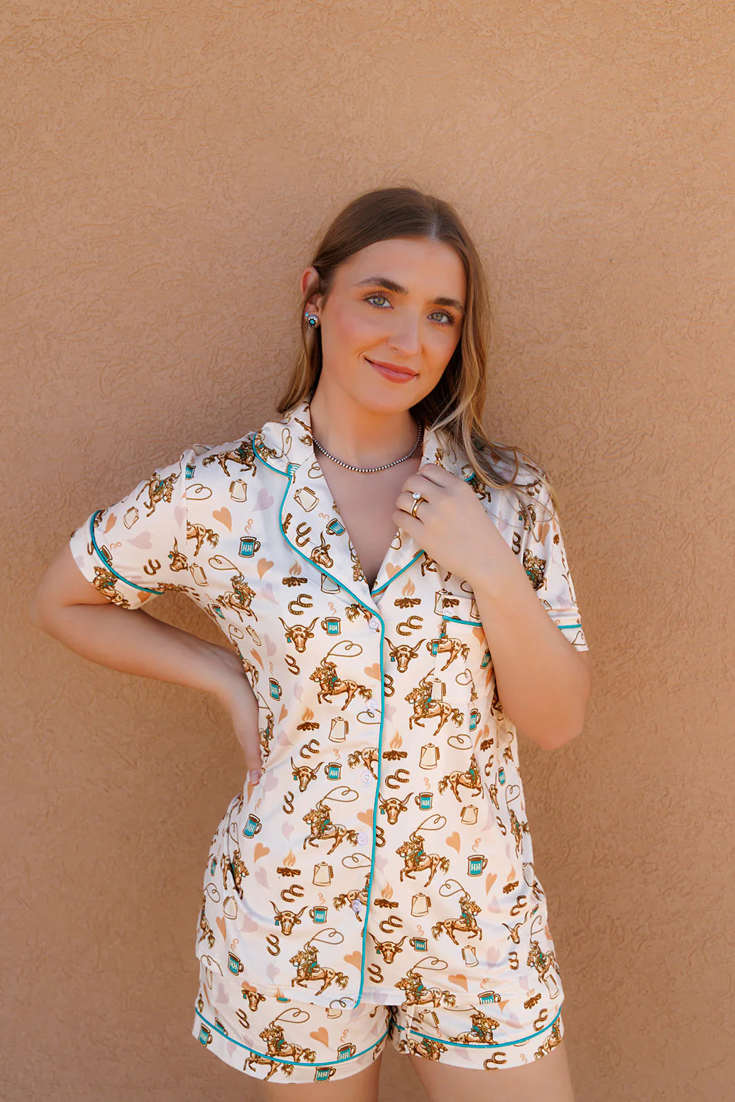 Cowgirl Pajamas in Coffee