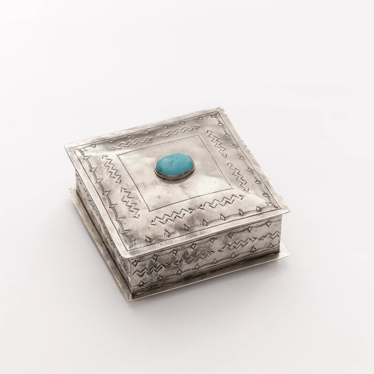 Turquoise Stamped Box