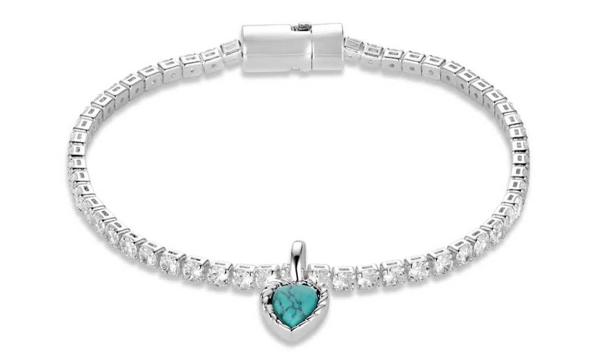 Cherished Heart Turquoise Bracelet