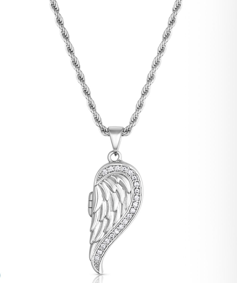 Angels Wings Locket Necklace