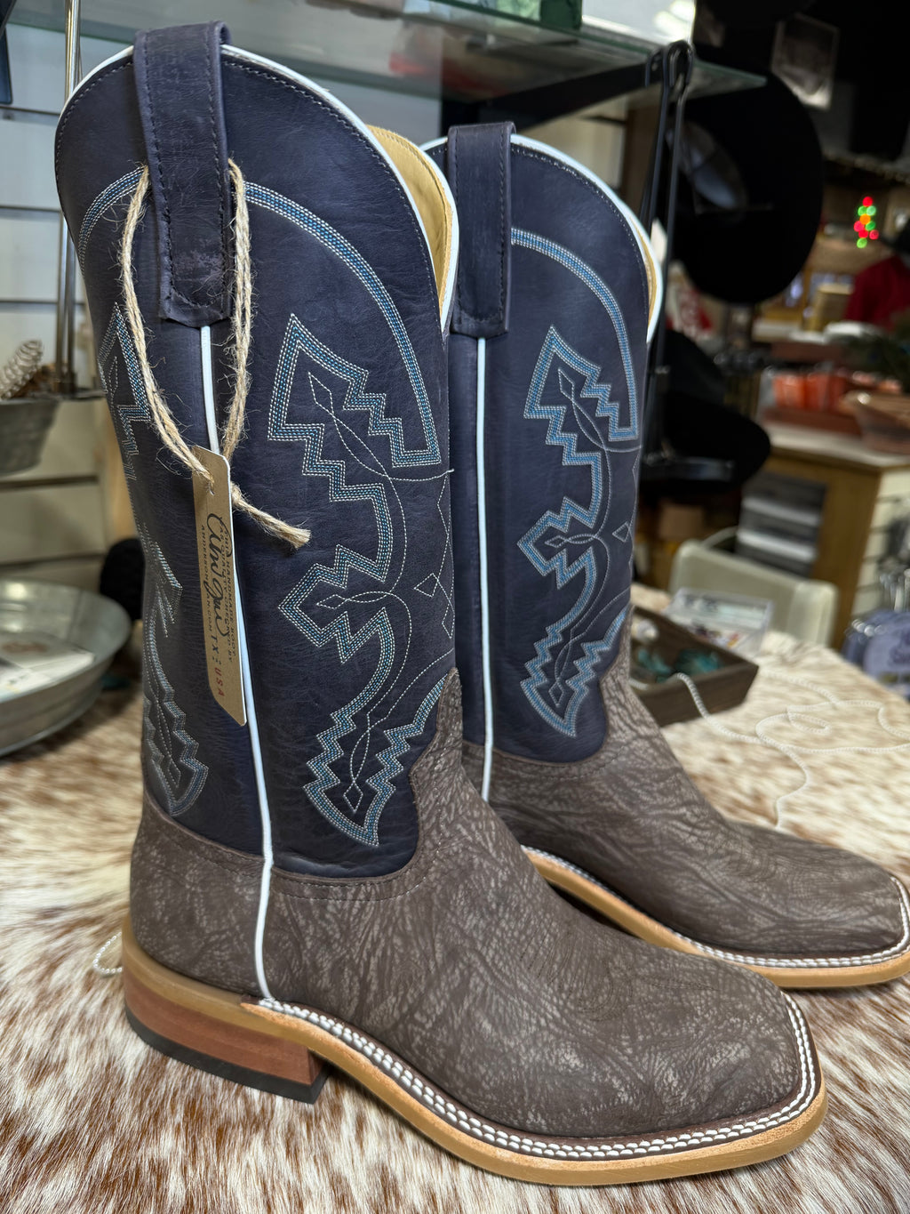 Anderson Bean Brown Washed Shoulder Boots (360650)