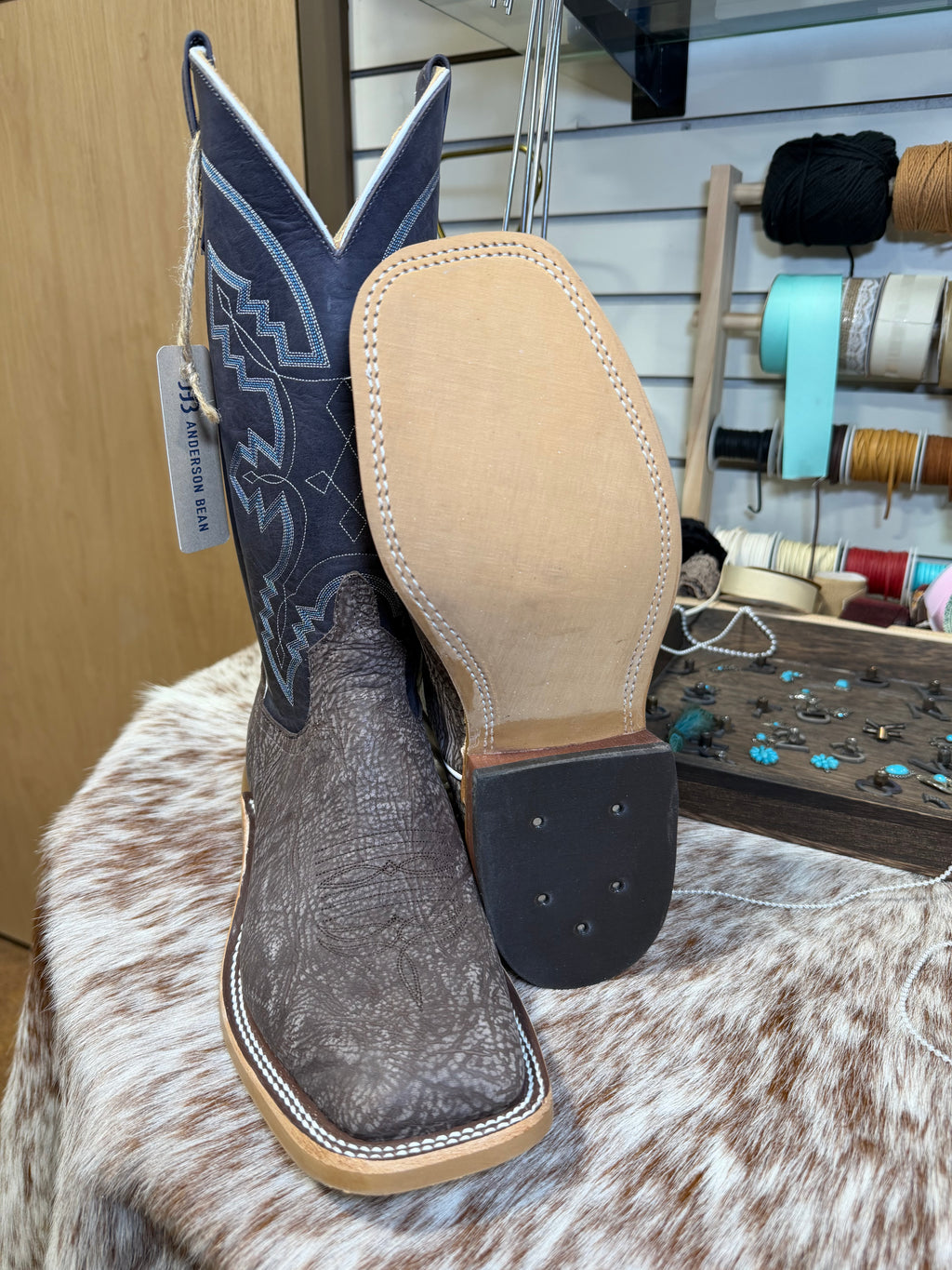 Anderson Bean Brown Washed Shoulder Boots (360650)