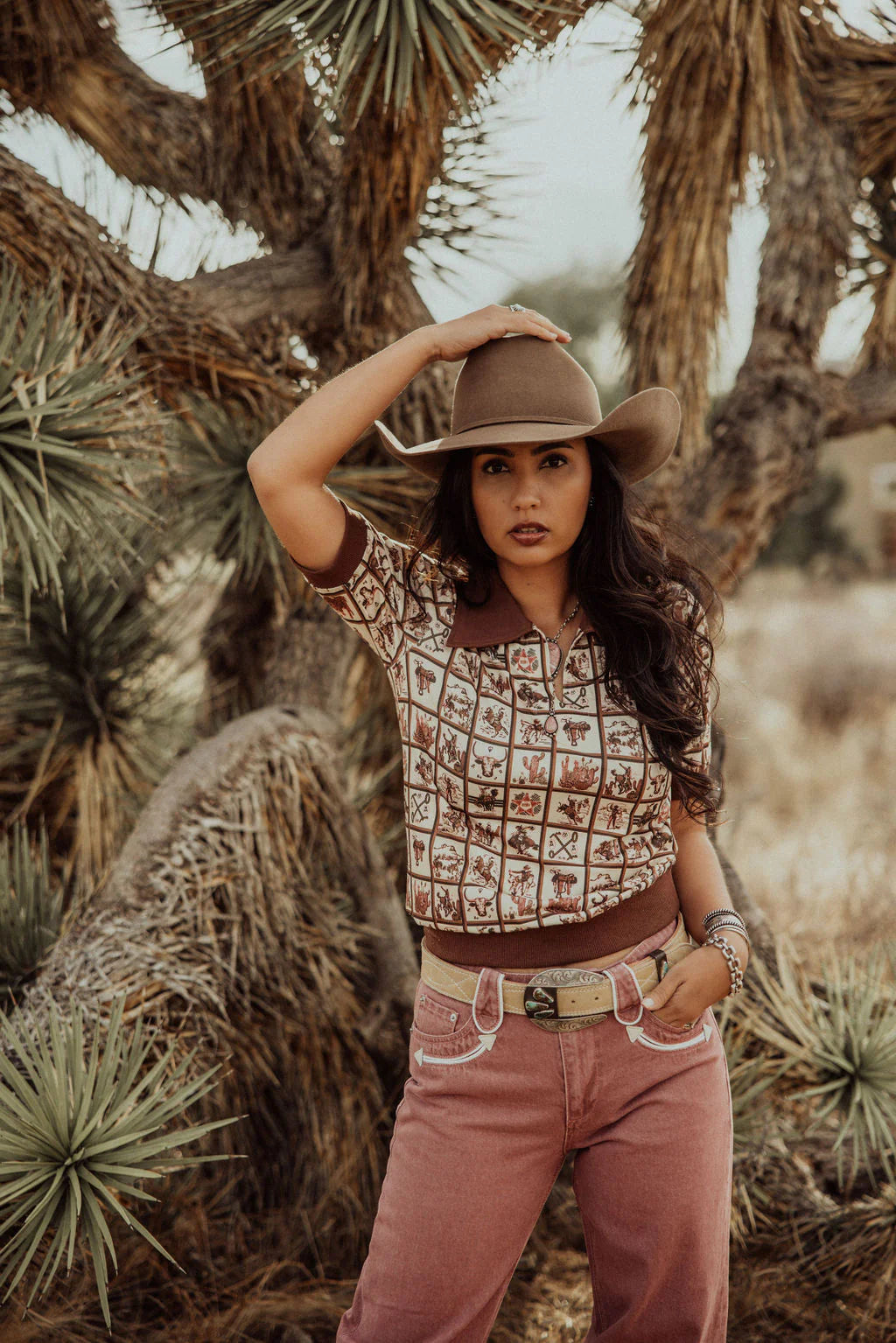 Western Square Vintage Polo