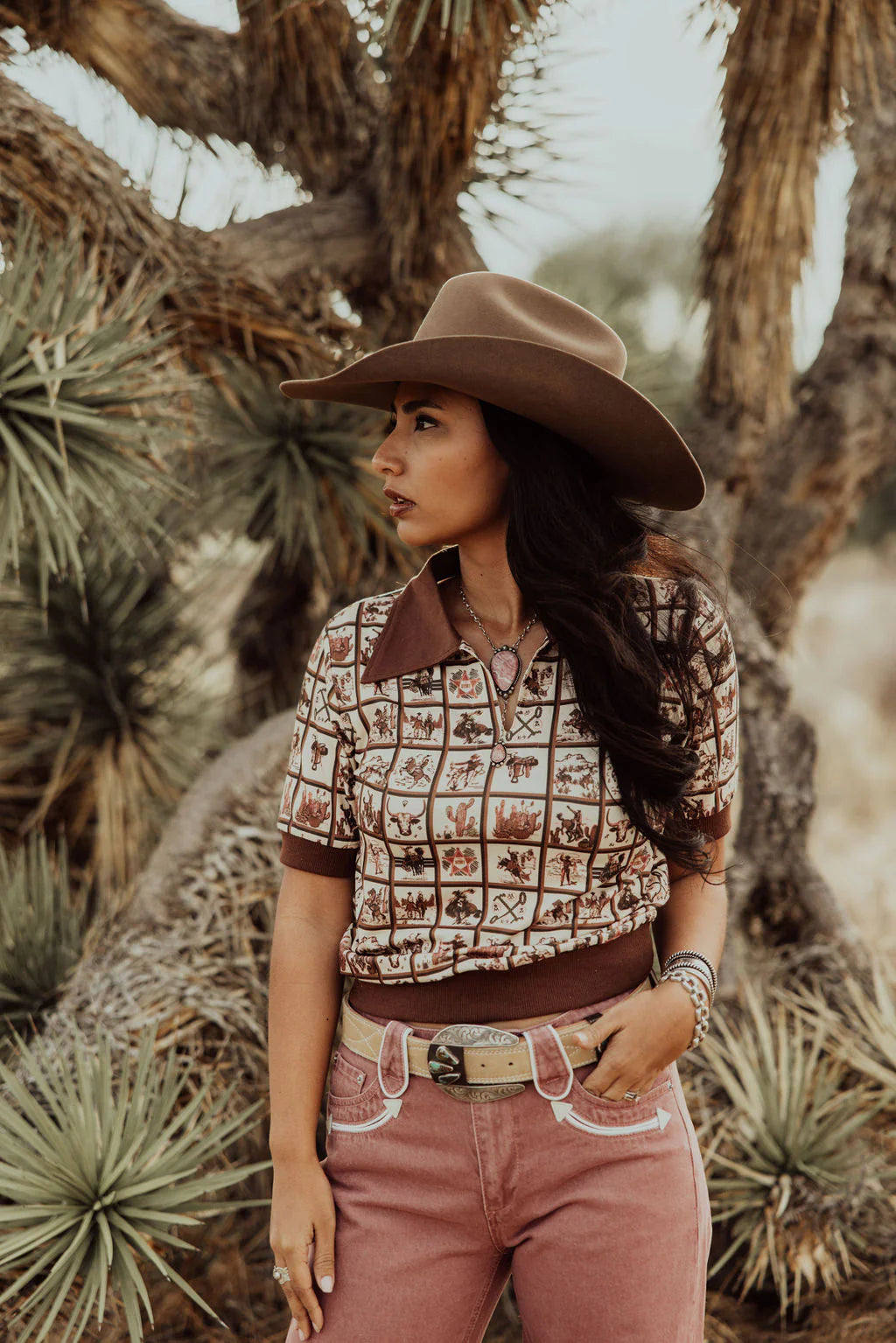 Western Square Vintage Polo