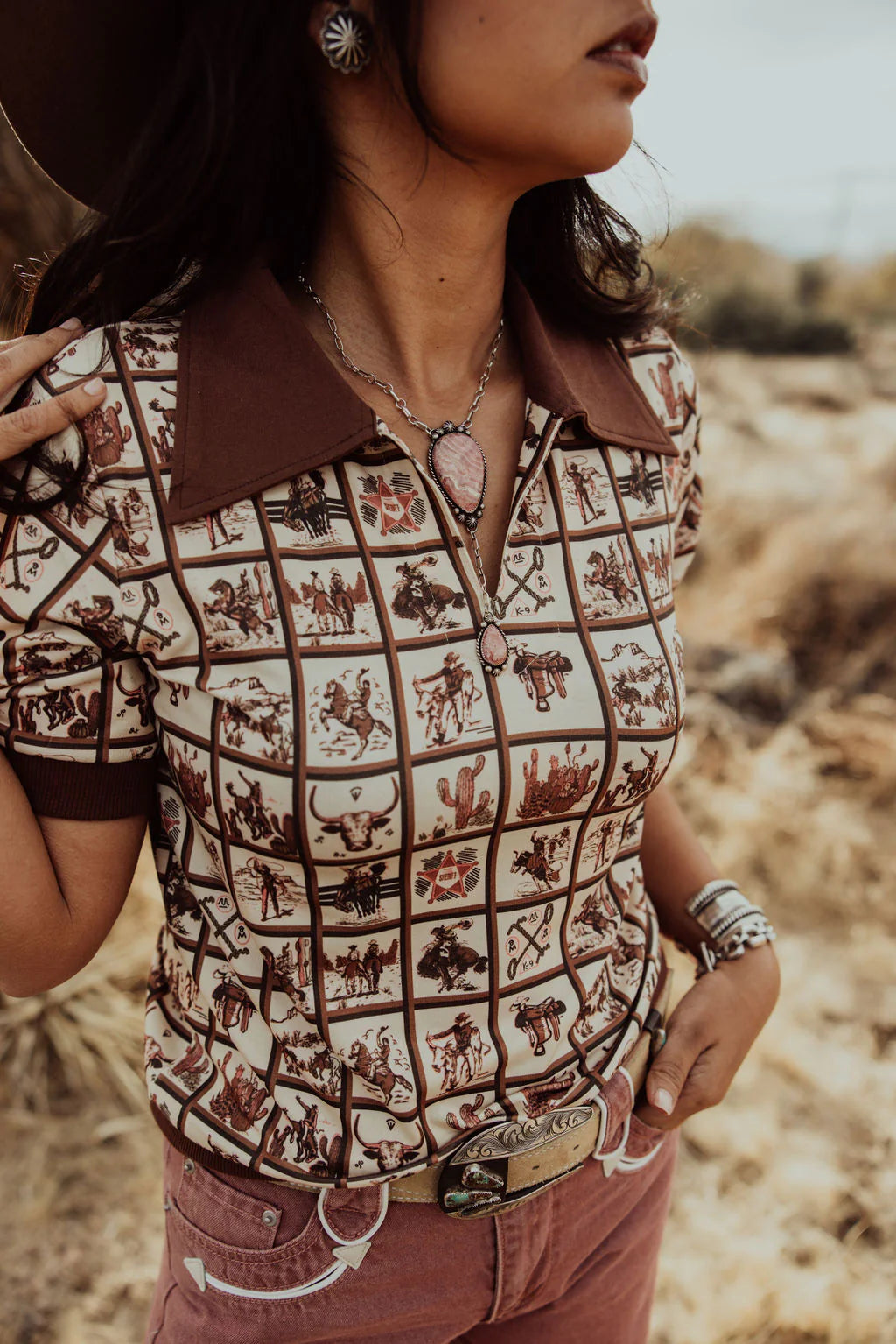 Western Square Vintage Polo