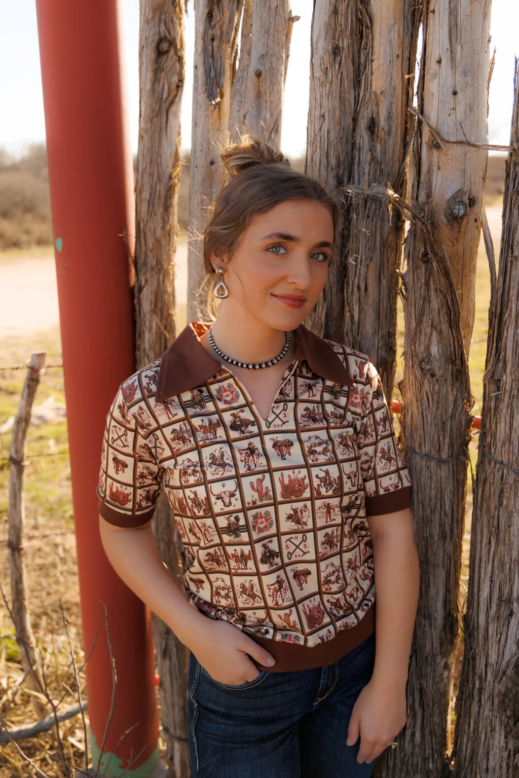 Western Square Vintage Polo