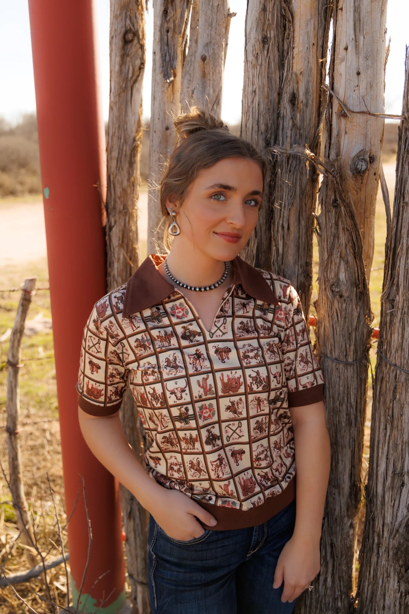 Western Square Vintage Polo