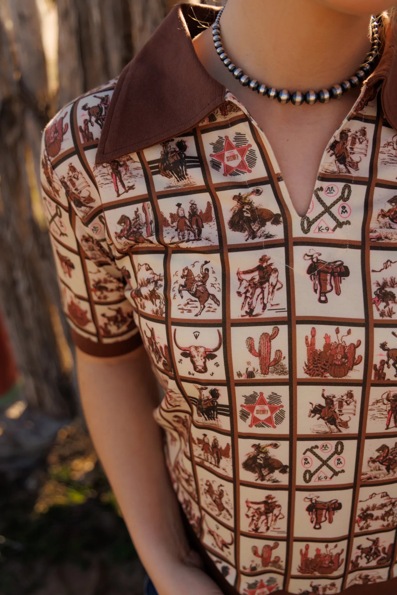 Western Square Vintage Polo