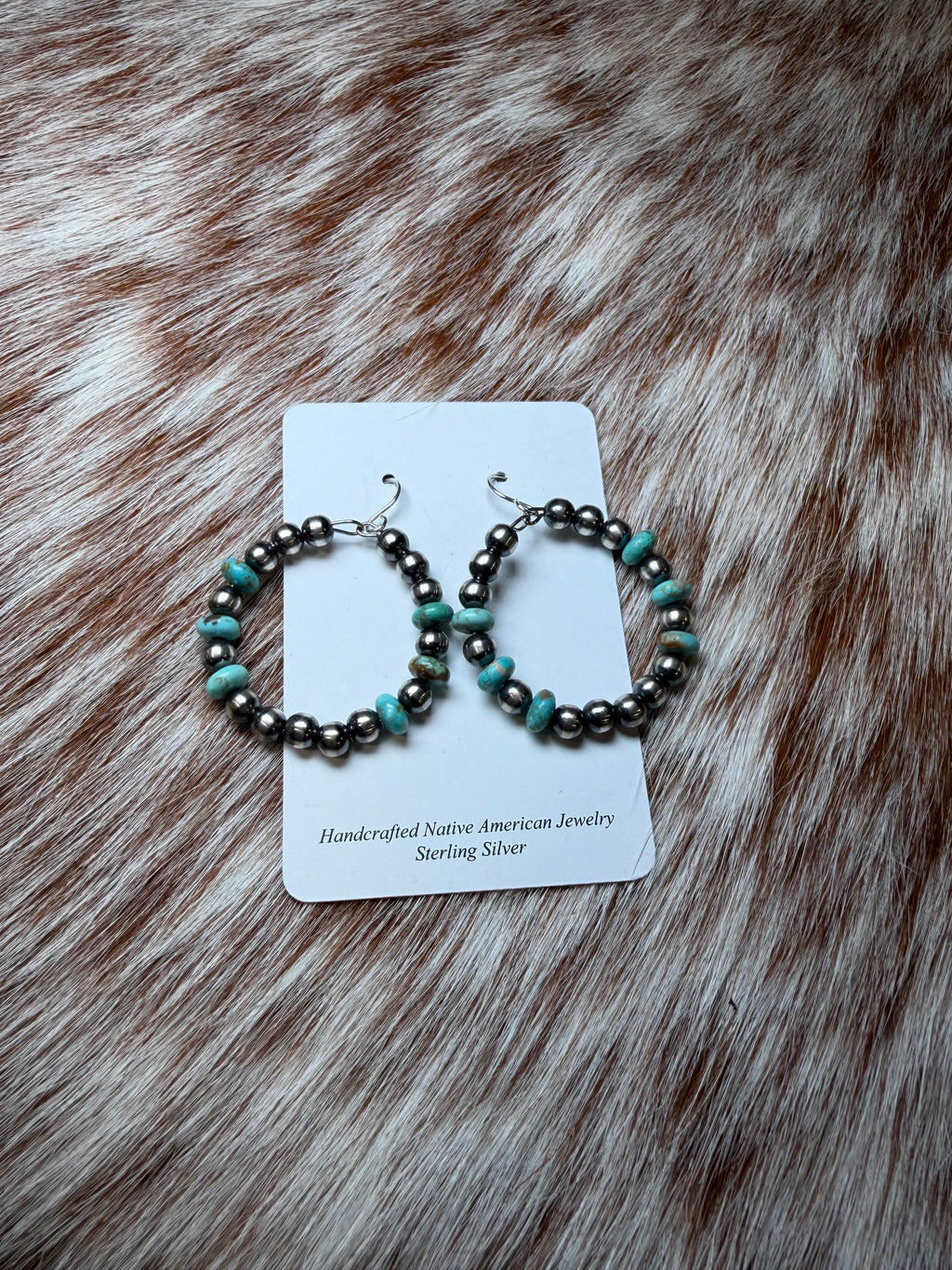 Navajo Pearl Hoop Earrings