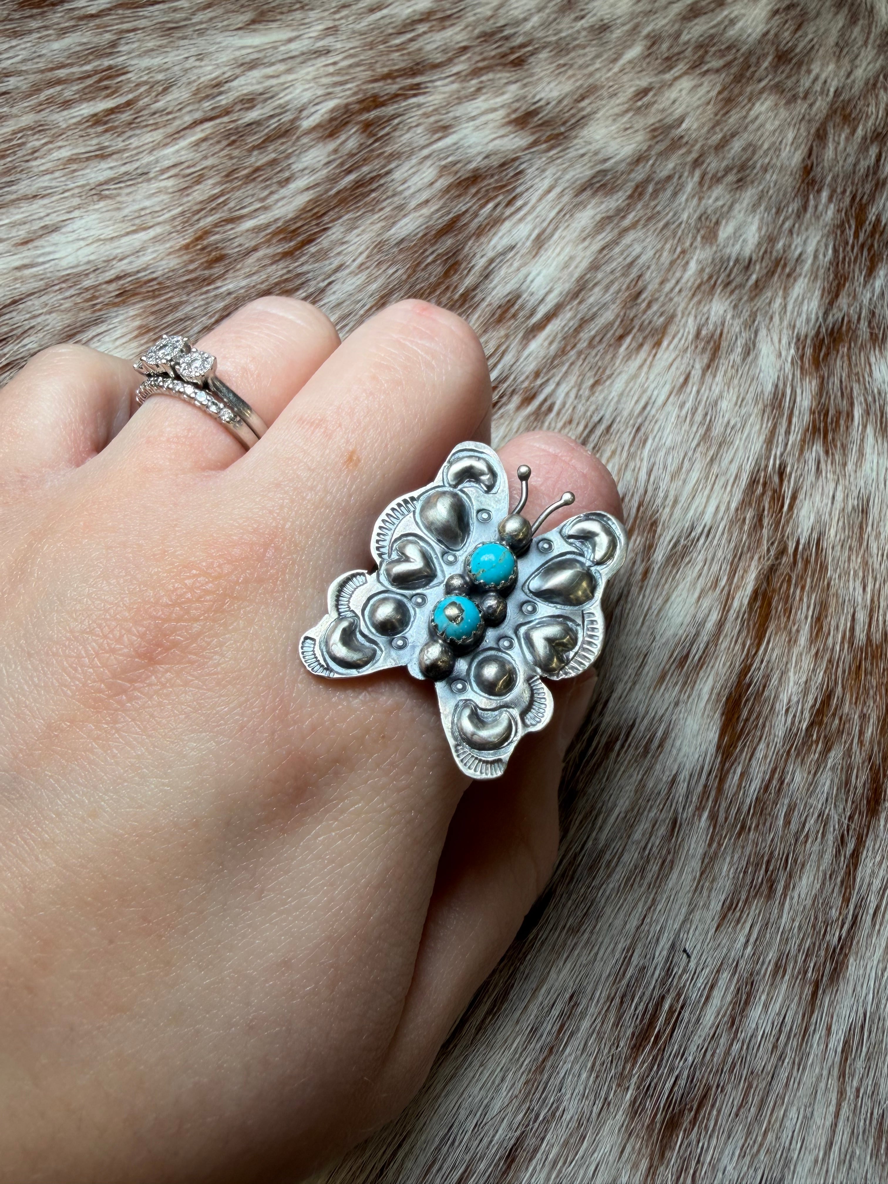 Tribal Character Butterfly Rings