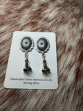 Concho Sterling Silver Dangle Studs