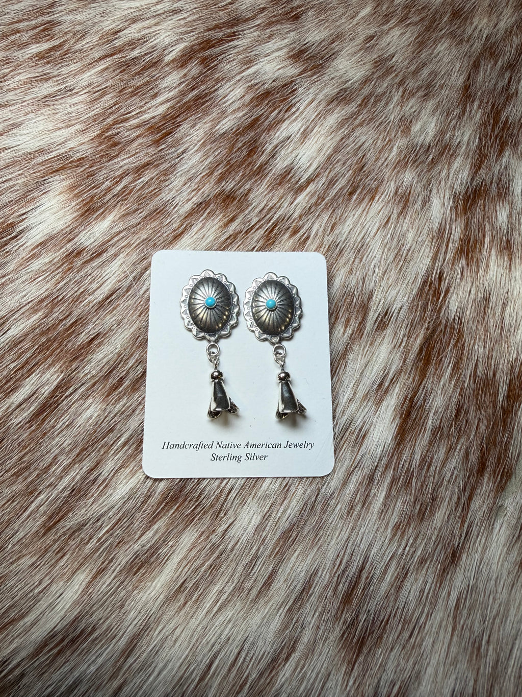 Concho Sterling Silver Dangle Studs
