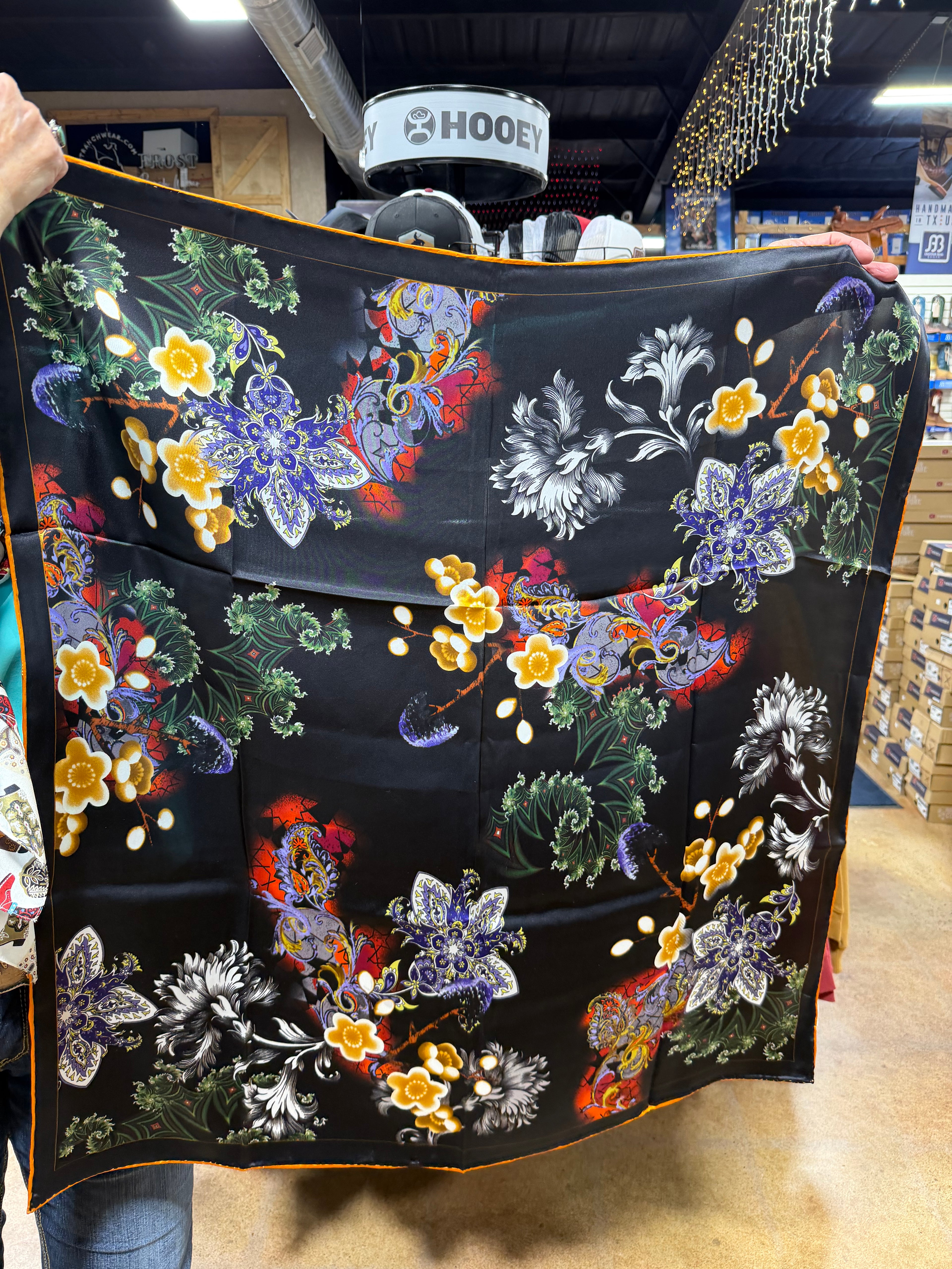 Wyoming Traders Charmeuse Print Wild Rags