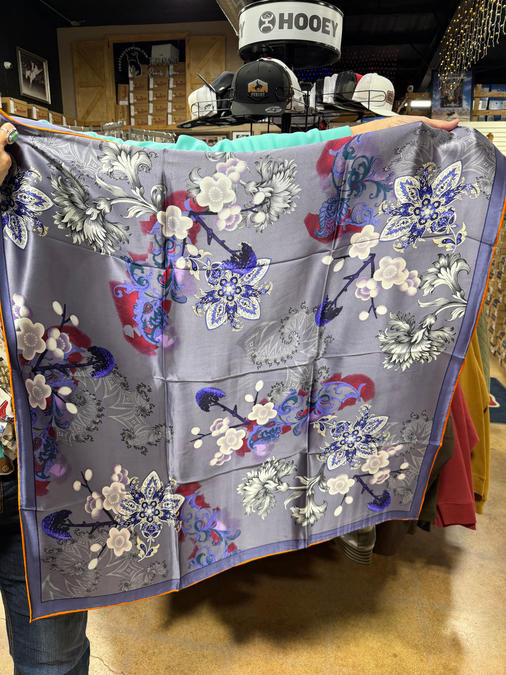 Wyoming Traders Charmeuse Print Wild Rags