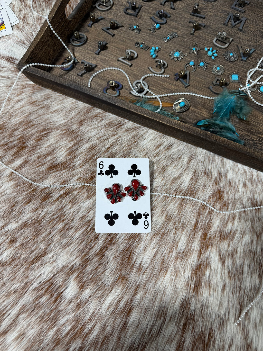 Red Jasper Teardrop Cluster Earrings