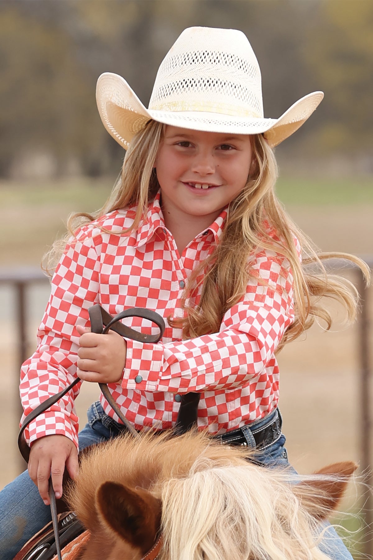 Girl’s Pink Checkered Shirt
