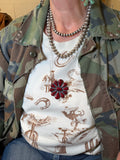 Red Jasper Large Cluster Necklace