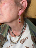 Red Jasper 3 Drop Earrings