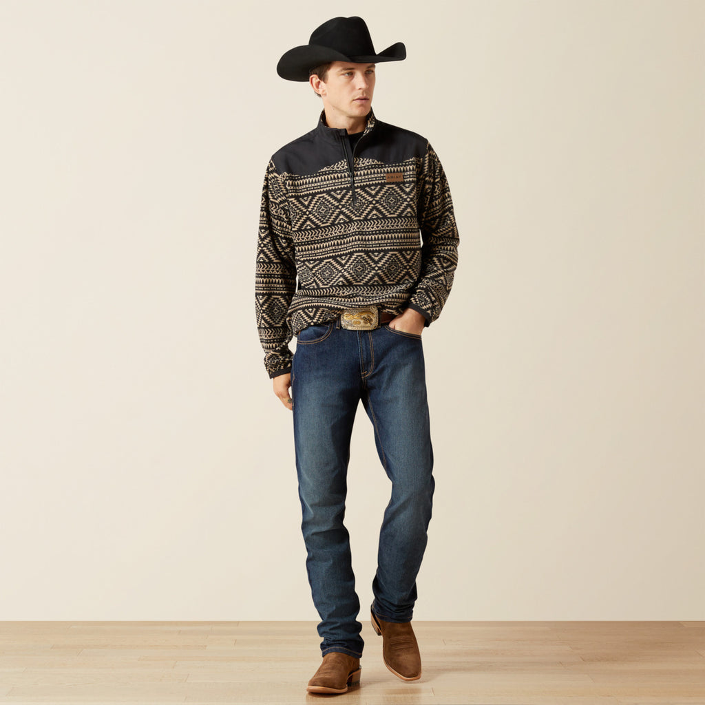 Men’s Black Southwest Print Fleece (2486)