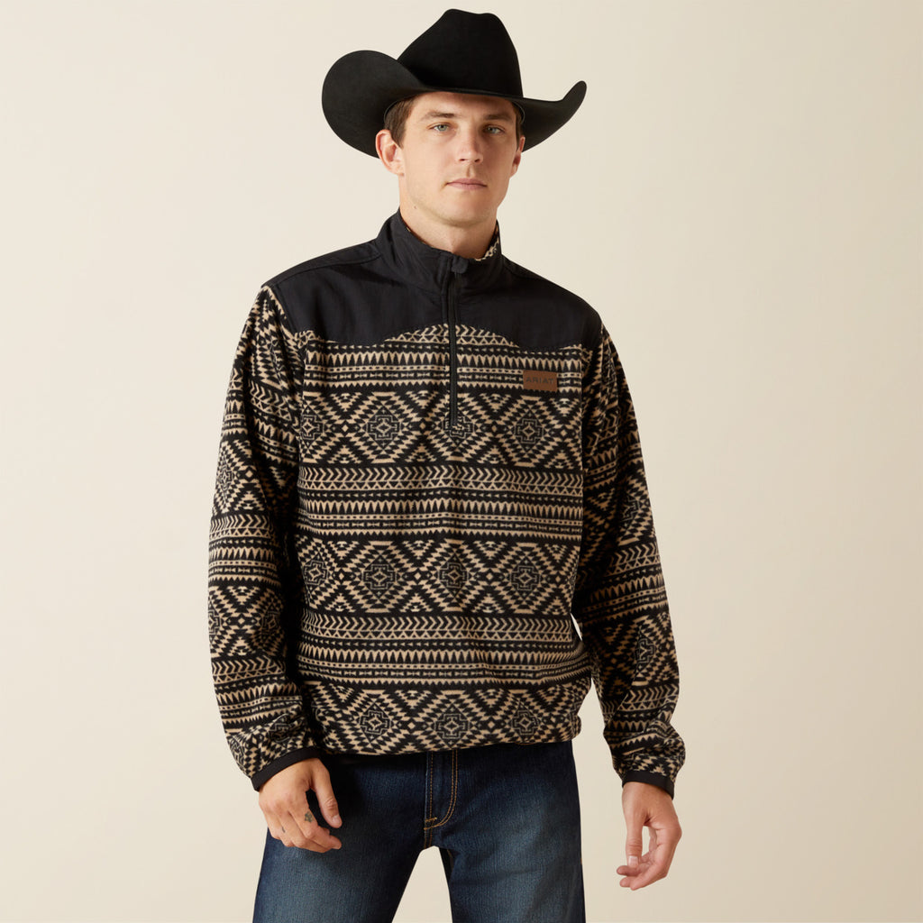 Men’s Black Southwest Print Fleece (2486)