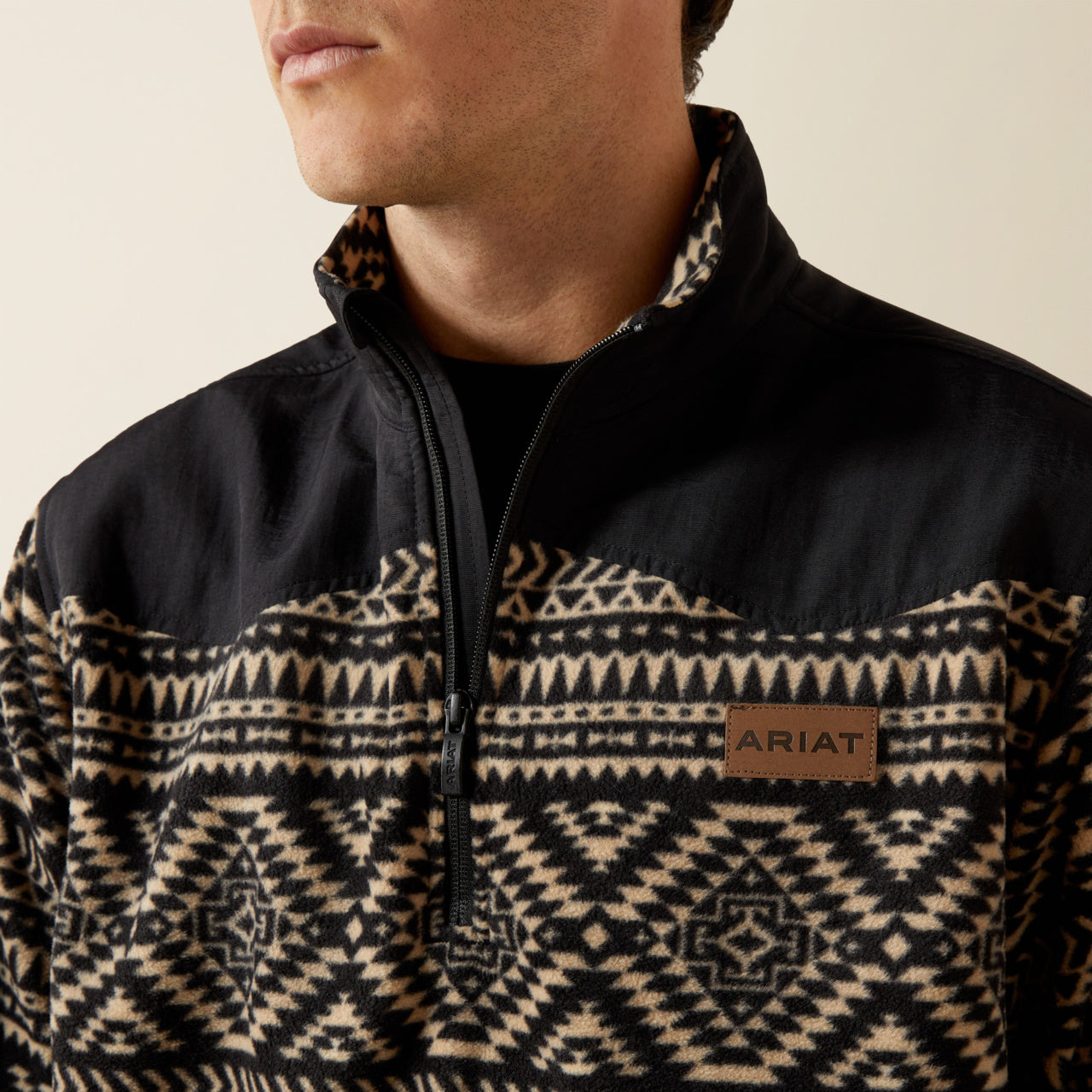 Men’s Black Southwest Print Fleece (2486)