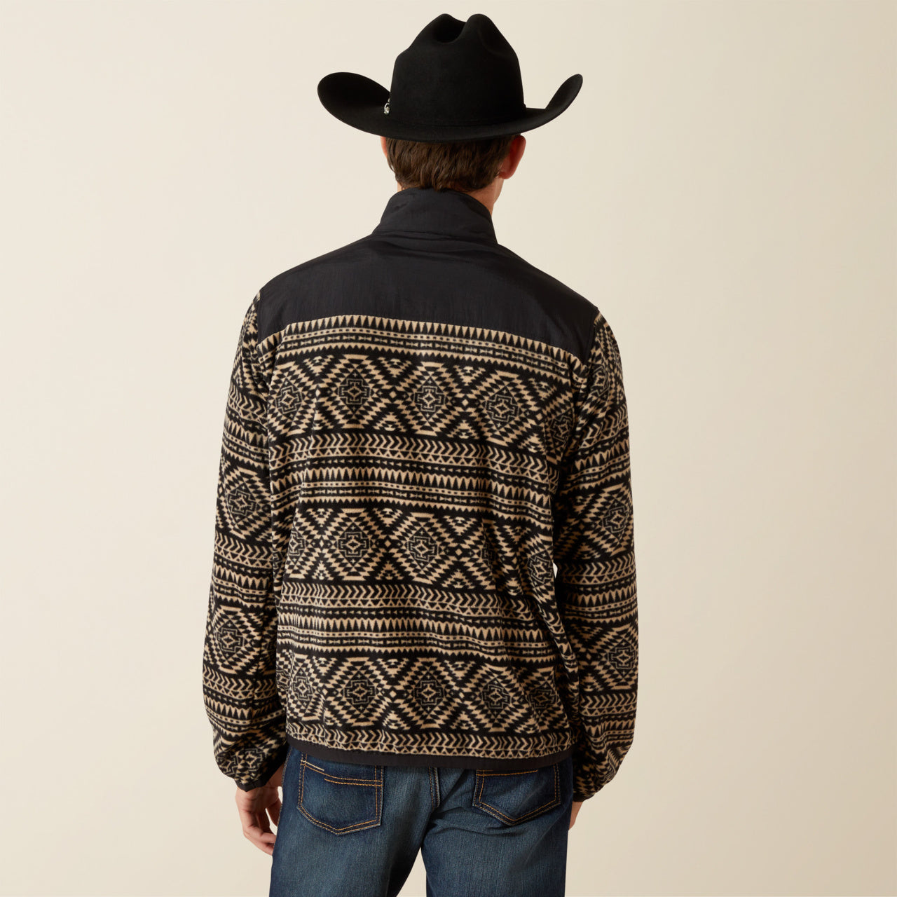 Men’s Black Southwest Print Fleece (2486)