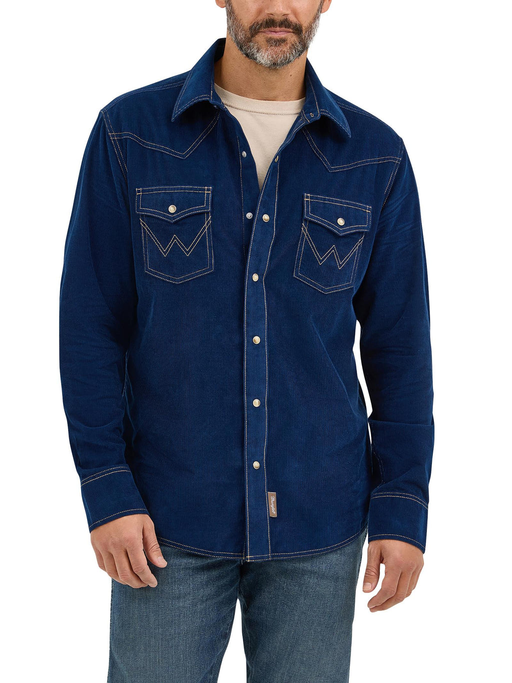 Wrangler Retro Navy corduroy Shirt (9588)