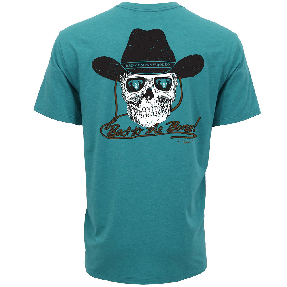 Bad Company Teal/Black Skull Tee