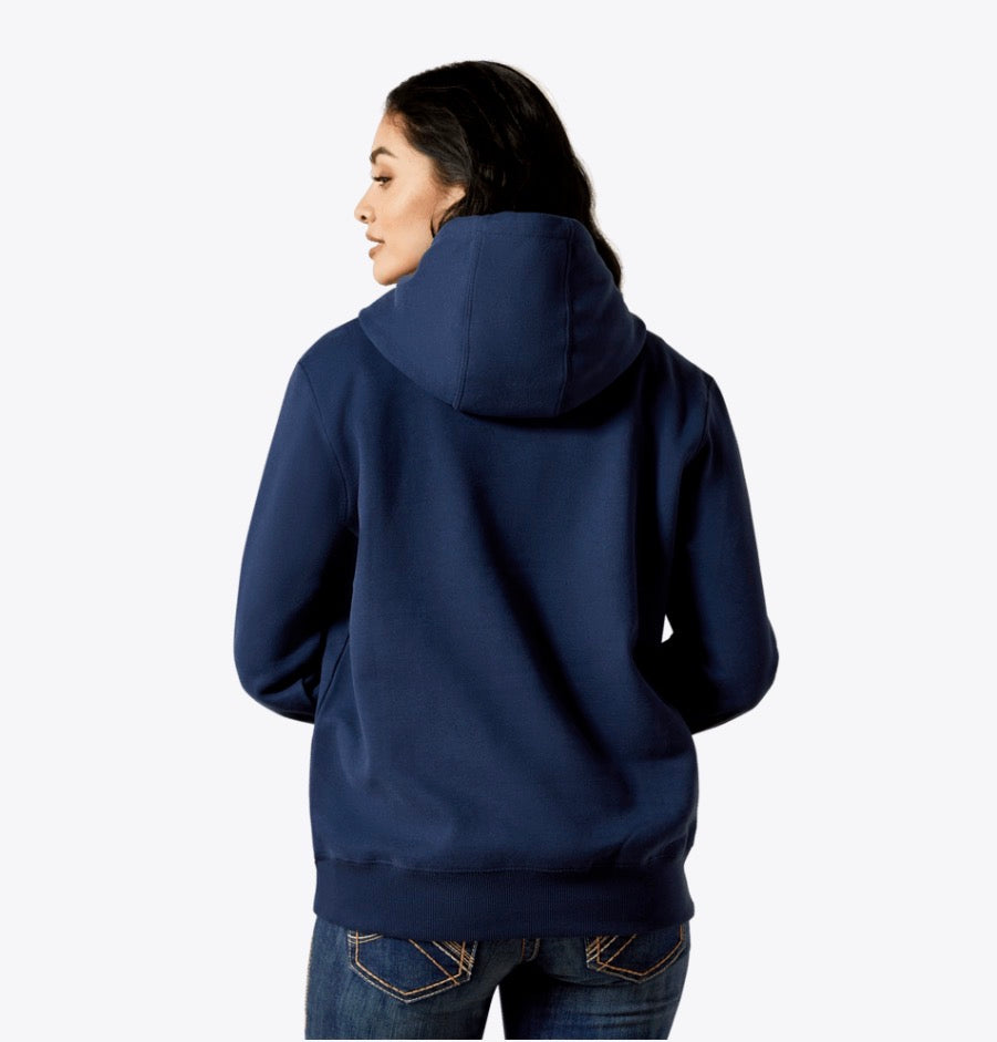 Sweat à Capuche Femme Ariat Just Bleu Piscine Bruyère - Neuf, Cosy Et Stylé