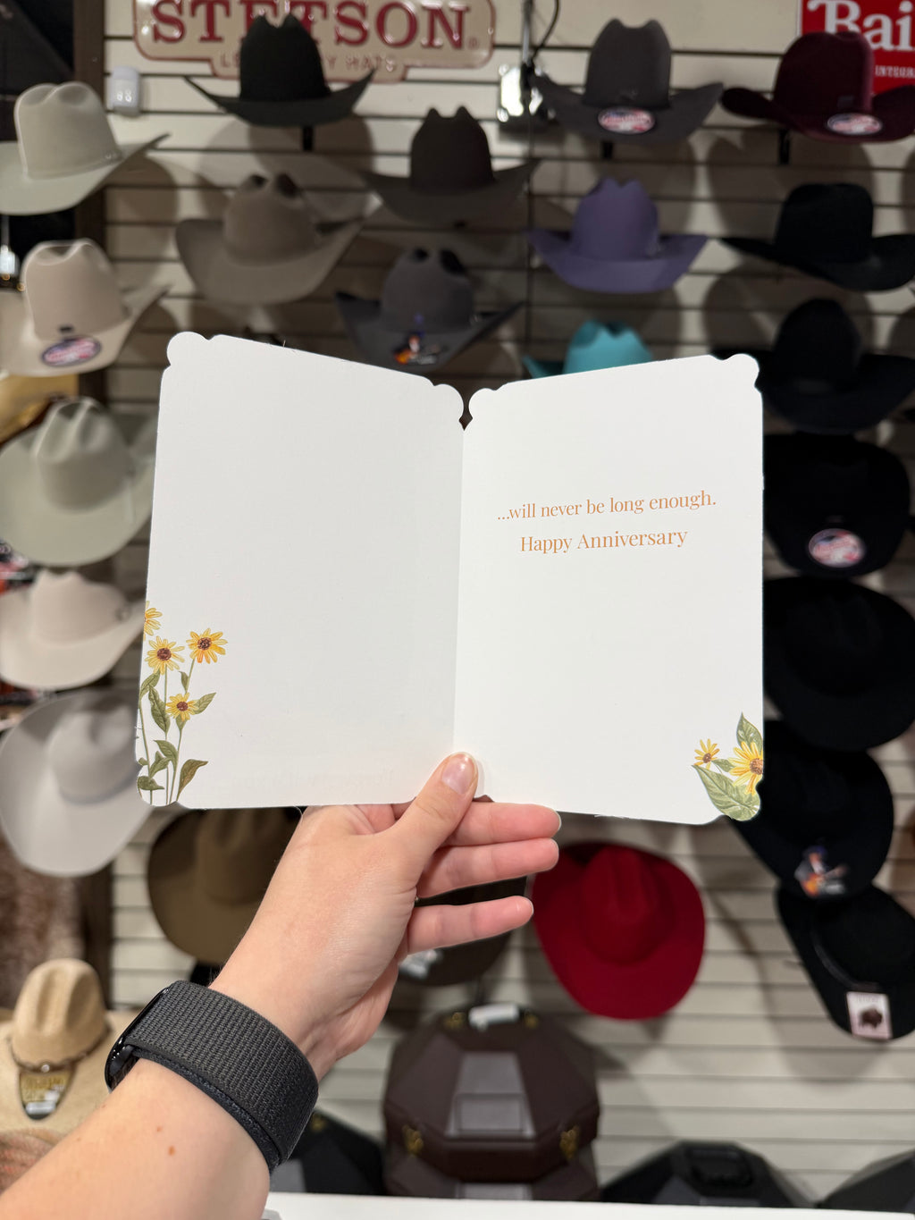 Sunflowers & Boots Romantic Anniversary Card - Forever With You | Romantic Anniversary Greeting Card