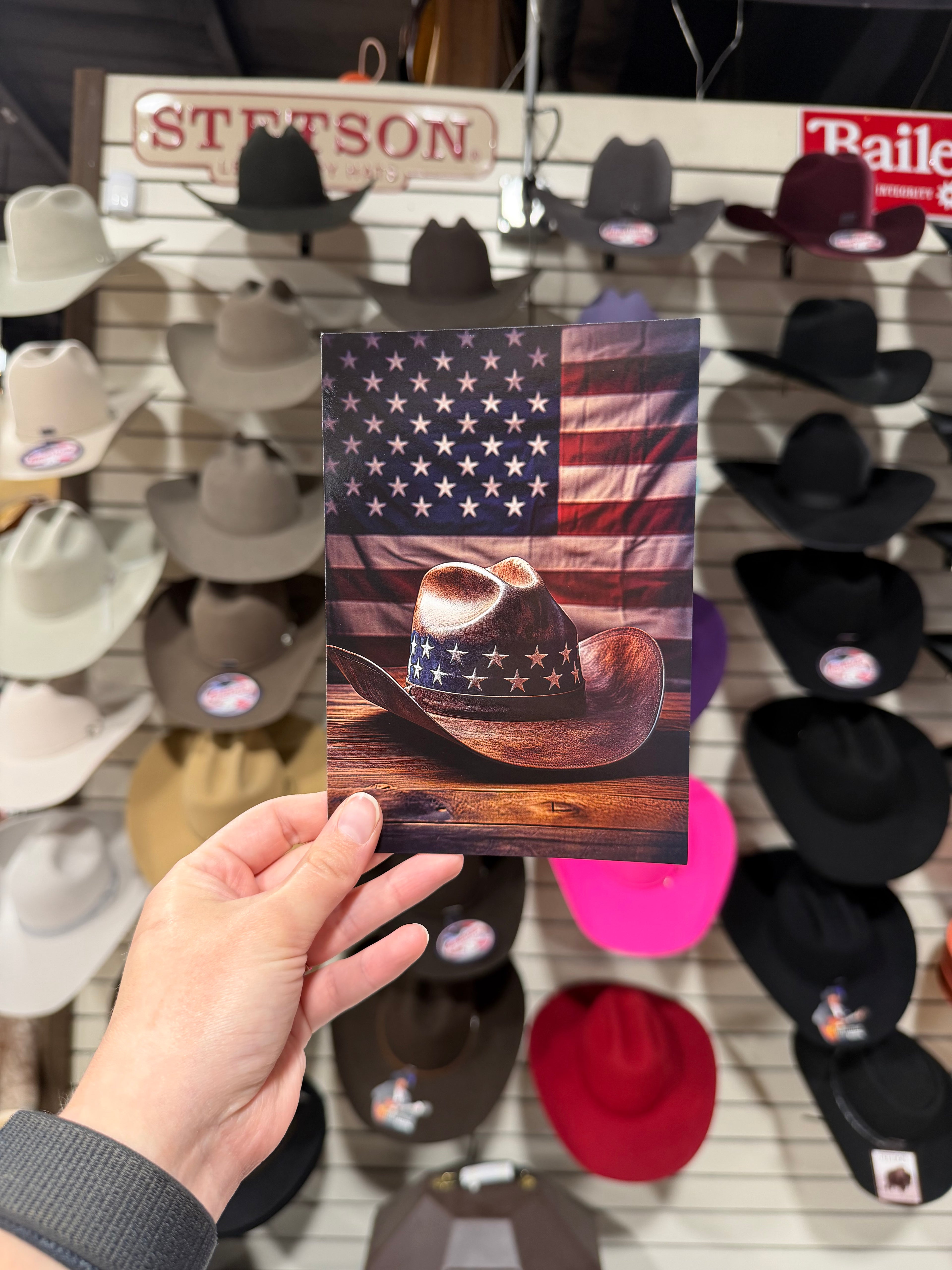 Cowboy Hat America 250 Blank Card