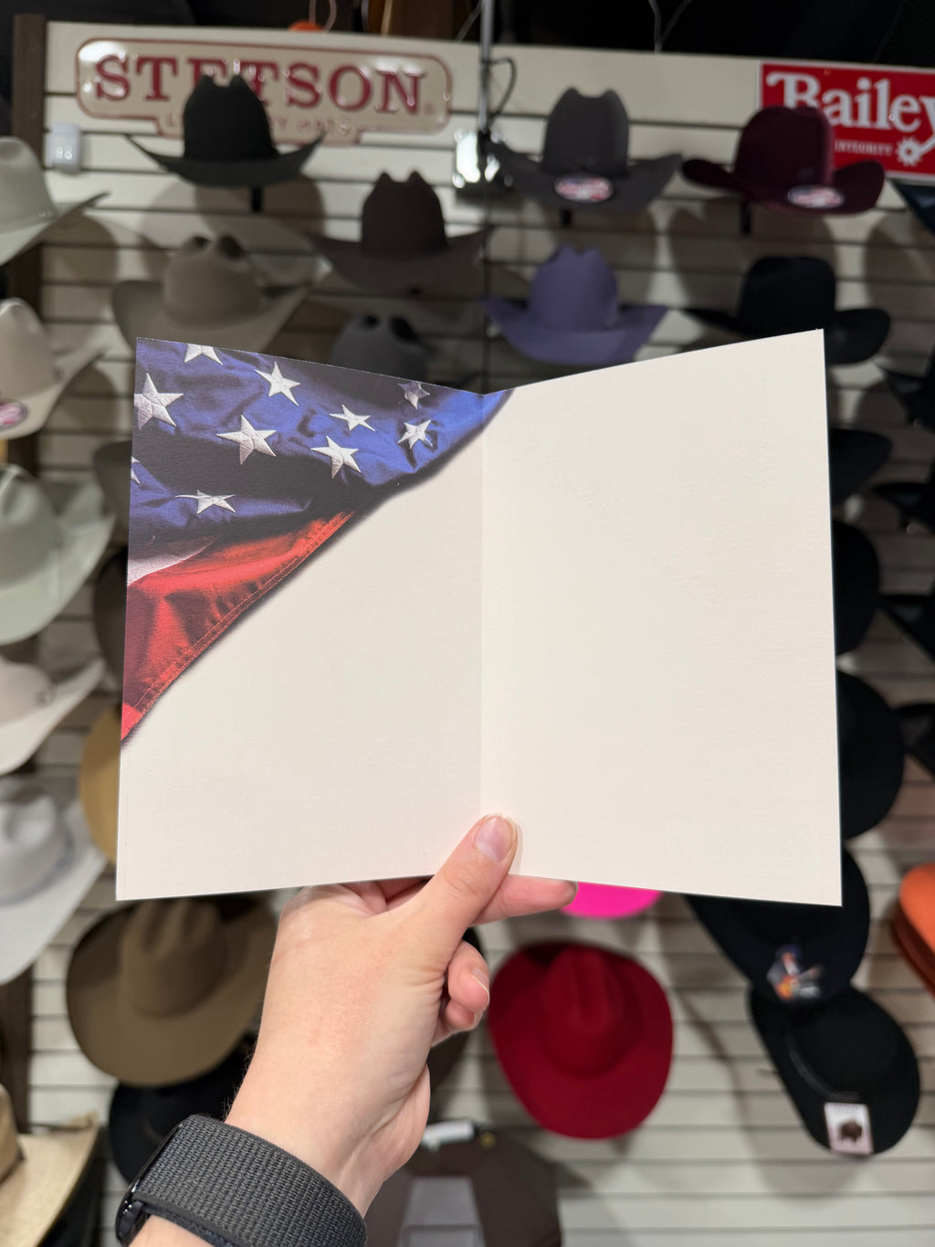 Cowboy Hat America 250 Blank Card