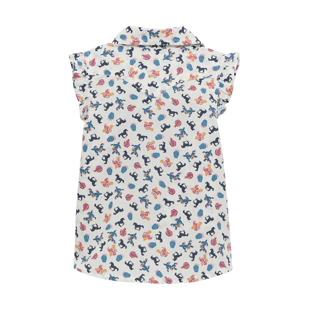 Wrangler® Baby Girl Western Snap Shirt - White - 112375235