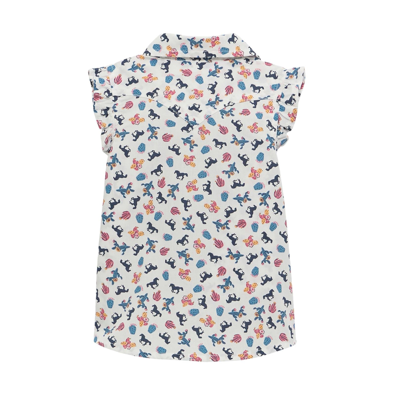 Wrangler® Baby Girl Western Snap Shirt - White - 112375235