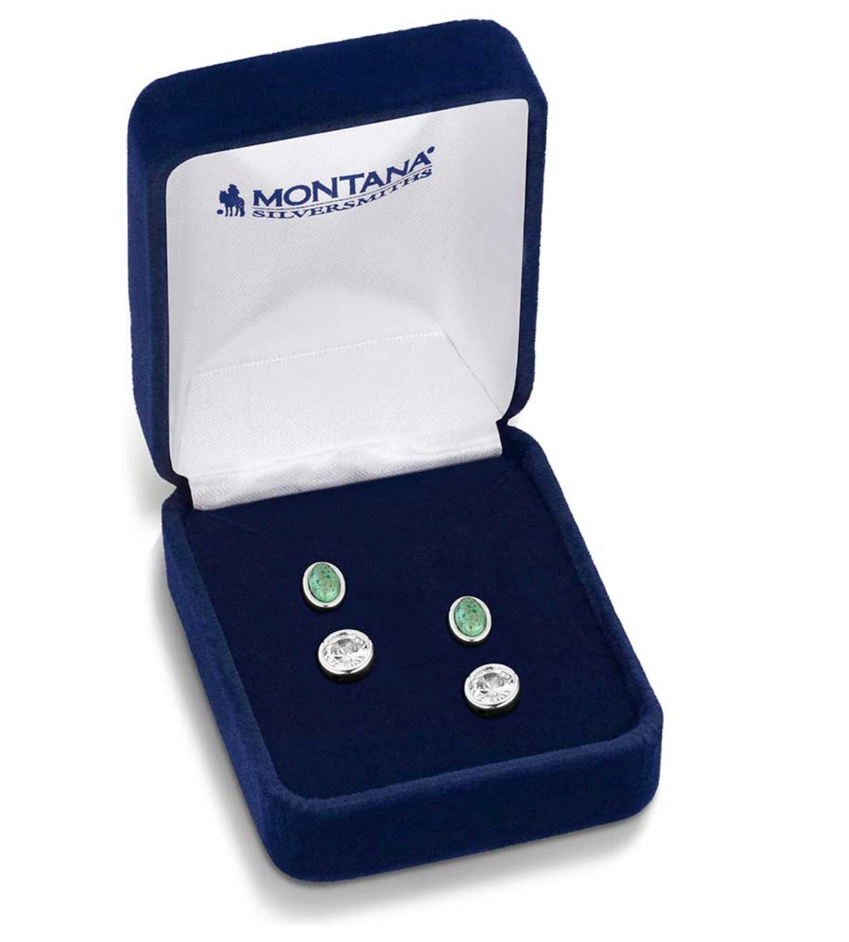 Circle Four Post Earring Set