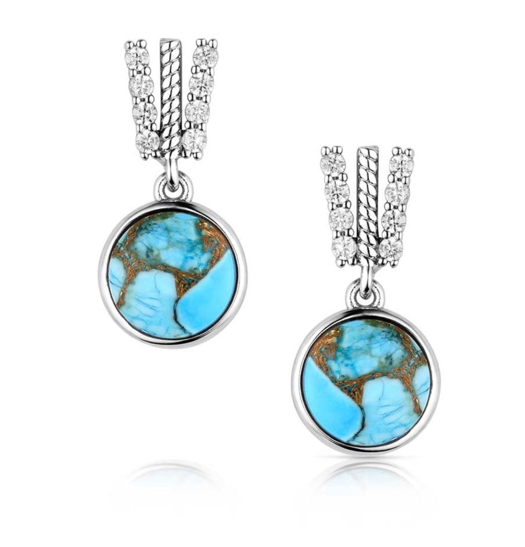 Trailing Turquoise Earrings