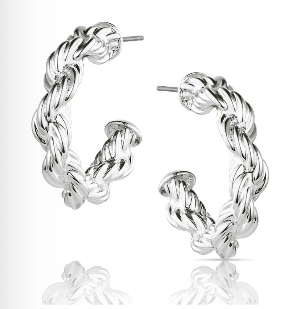 Plaited Rope Hoop Earrings