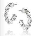 Plaited Rope Hoop Earrings